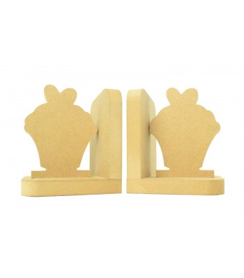 18mm Freestanding MDF 'Cupcake' Shape Pair of Bookends