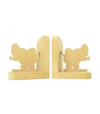 18mm Freestanding MDF 'Elephant' Shape Pair of Bookends