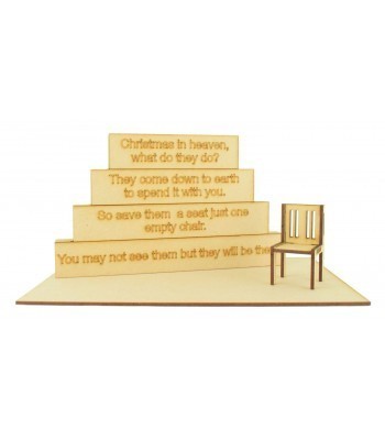 Miniature Stacking Blocks with Laser Cut Chair, Base and Etched Joined Plaques
