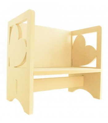 Routered 18mm MDF Quality Flat packed Heart Novelty Chair