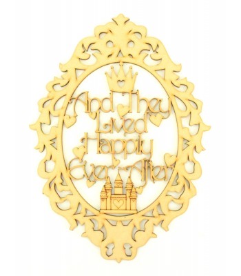 Laser Cut 'And They Lived Happily Ever After' Fairytale Framed Quote