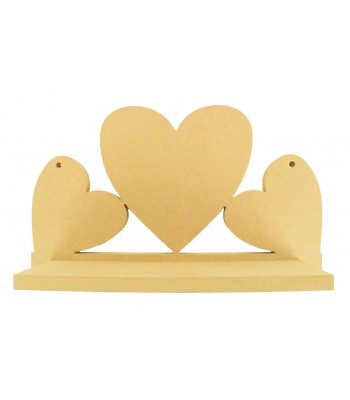 Routered 18mm MDF Quality Flat packed Joined Hearts Shelf
