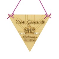 Laser Cut 'The Queen's Platinum Jubilee' Bunting Flag Hanging Sign