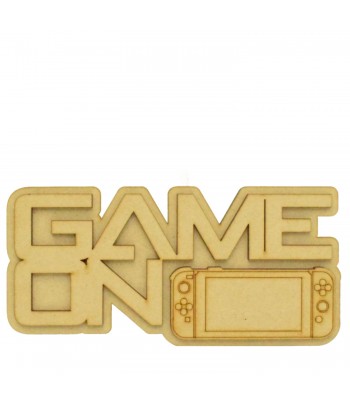 Laser Cut Personalised 3D Fancy Gaming Sign - Switch Themed - Size Options