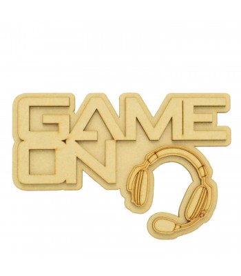 Laser Cut Personalised 3D Fancy Gaming Sign - Head Set Themed - Size Options