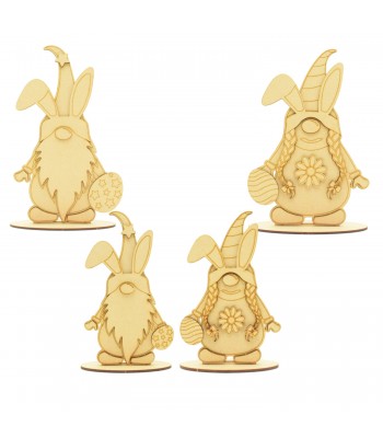 Laser Cut 3D Easter Gonk Family On Stand - Options